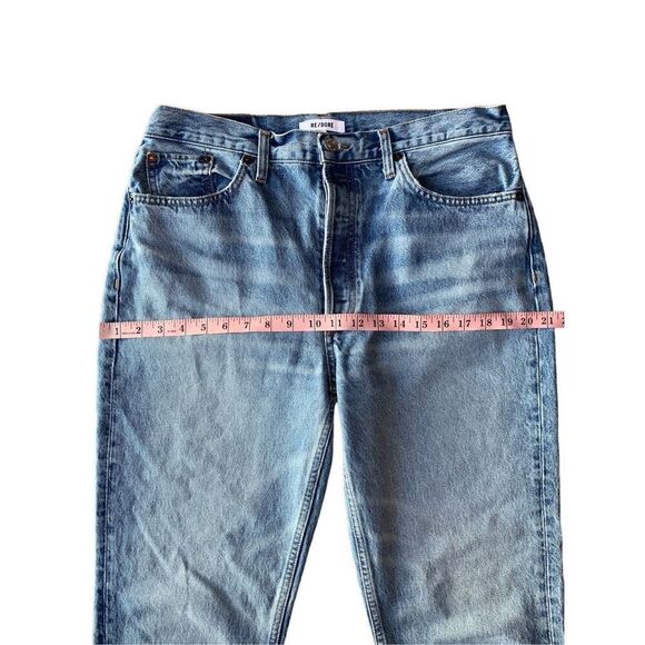 RE/DONE 70's Stove Pipe Straight Leg Jeans in Cool Medium Blue - Picture 12 of 16